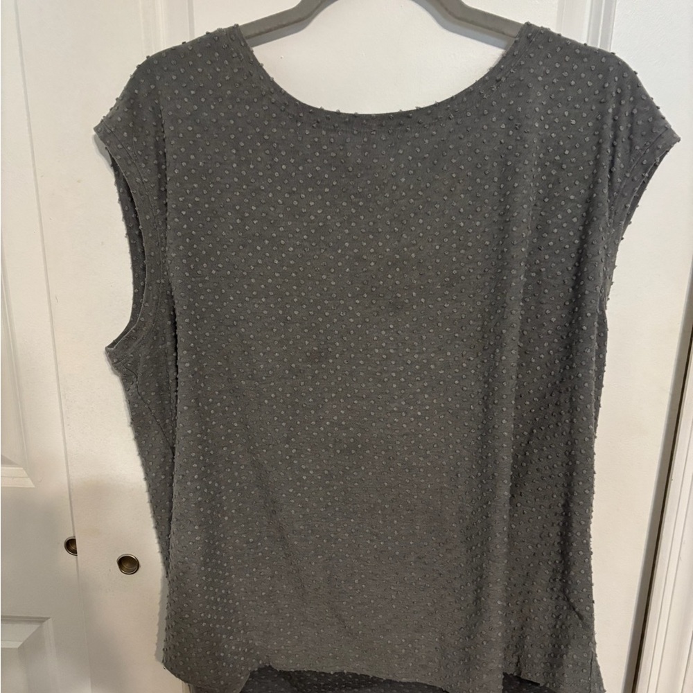 Gray Textured Women's Top